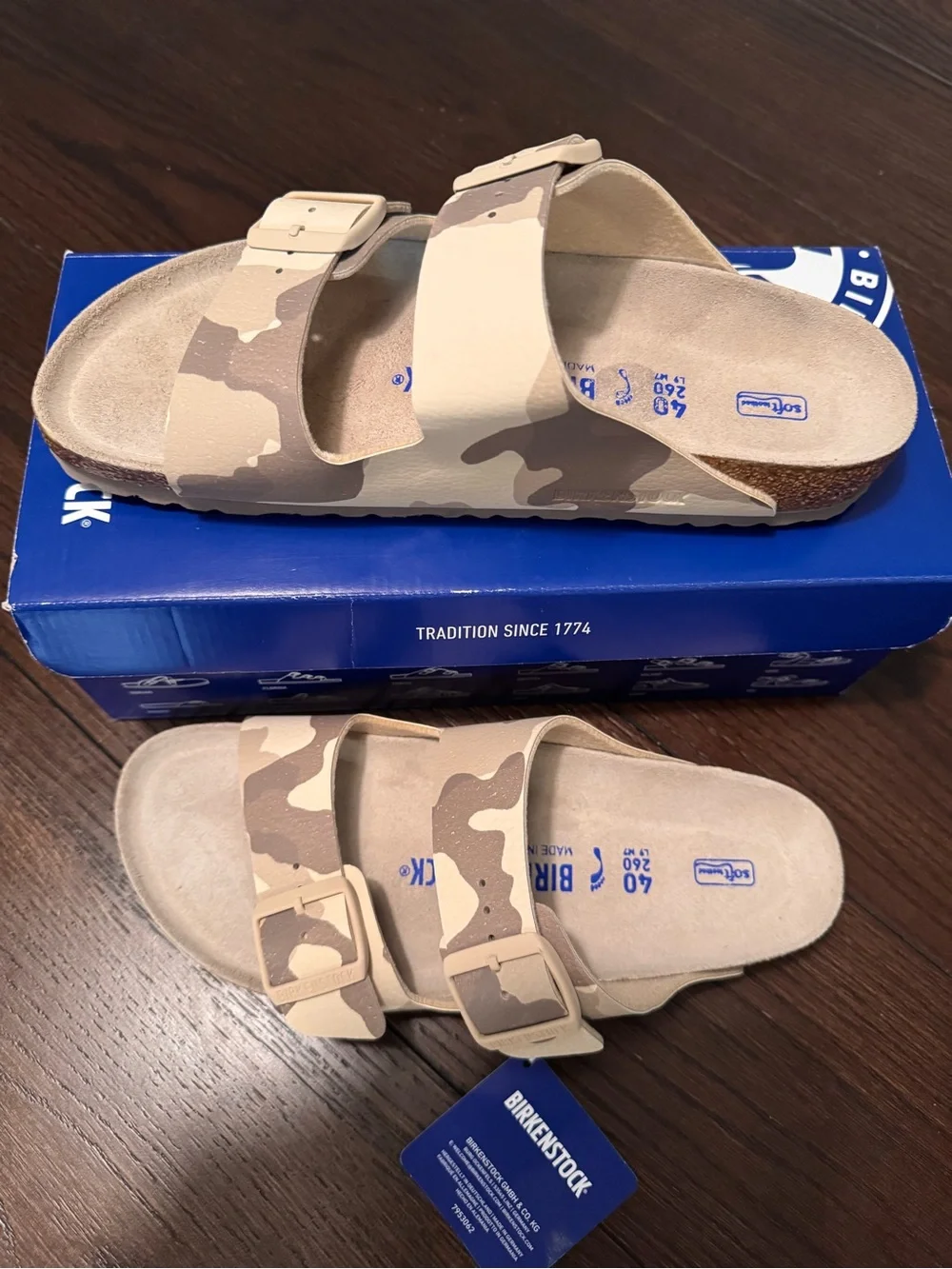 Birkenstock Arizona Sandal in Beige Camouflage